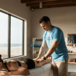 marathon runner and sports massage