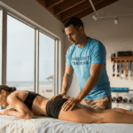 marathon runner and sports massage therapy